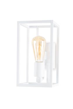 Cubic applique lanterne finition blanche. Moretti Luce. 