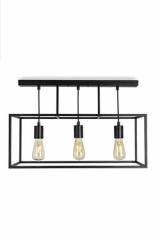 Cubic3 suspension trois lumières en métal noir. Moretti Luce. Cubic3 suspension trois lumières en métal noir. Moretti Luce.