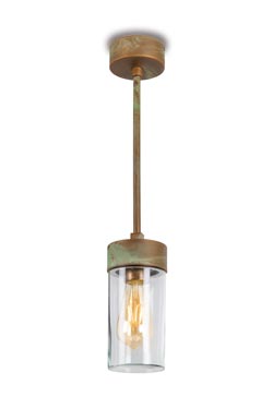 Silindar long cylindrical ceiling light made of transparent glass. Moretti Luce. 