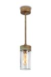 Silindar long cylindrical ceiling light made of transparent glass. Moretti Luce. 