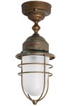 Storm brass outdoor ceiling light. Moretti Luce. 