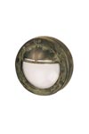 Aged brass outdoor recessed step light. Moretti Luce. 