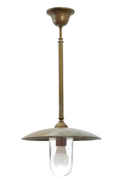 Trasimeno outdoor pendant on rod. Moretti Luce. 