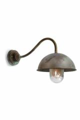 Circle outdoor wall lamp with gooseneck arm. Moretti Luce. 