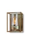 Cubic large wall lamp in antique brass lantern. Moretti Luce. 