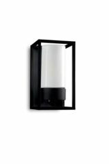 Cubic3 exterior wall lamp in opal glass . Moretti Luce. 
