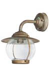 Globe exterior wall light in aged brass. Moretti Luce. 