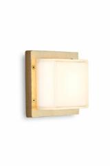 Ice Cubic outdoor wall lamp natural brass finish. Moretti Luce. Ice Cubic outdoor wall lamp natural brass finish. Moretti Luce.