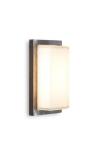 Ice cubic outdoor wall lamp rectangle nickel finish. Moretti Luce. 