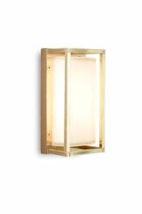 Ice Cubic outdoor wall lamp rectangular natural brass frame. Moretti Luce. Ice Cubic outdoor wall lamp rectangular natural brass frame. Moretti Luce.