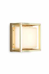 Ice Cubic outdoor wall lamp with natural brass finish. Moretti Luce. Ice Cubic outdoor wall lamp with natural brass finish. Moretti Luce.
