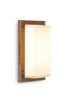 Ice cubic exterior wall light rectangle antique brass finish. Moretti Luce. 