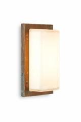 Ice cubic exterior wall light rectangle antique brass finish. Moretti Luce. Ice cubic exterior wall light rectangle antique brass finish. Moretti Luce.