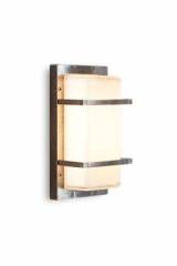 Ice Cubic rectangular outdoor wall lamp, nickel finish. Moretti Luce. Ice Cubic rectangular outdoor wall lamp, nickel finish. Moretti Luce.