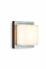 Ice Cubic square outdoor wall lamp nickel. Moretti Luce. 