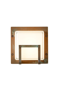 Ice cubic wall light vintage brass finish. Moretti Luce. 