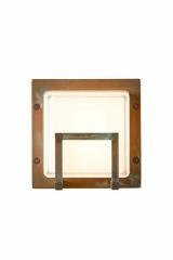 Ice cubic wall light vintage brass finish. Moretti Luce. 