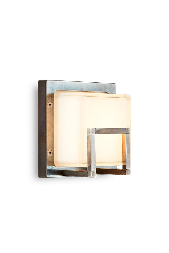 Ice cubic wall light vintage nickel finish. Moretti Luce. 