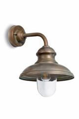 Little Mill outdoor vintage wall lamp in brass. Moretti Luce. 