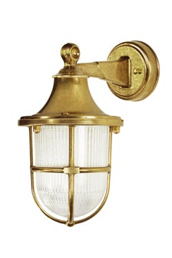 Santorini gilded cruise-inspired outdoor wall light. Moretti Luce. 