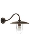 Trasimeno outdoor wall lamp swan neck arms country style. Moretti Luce. 