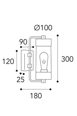 Silindar opal glass lantern wall lamp. Moretti Luce. 