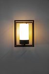 Cubic large wall lamp in antique brass lantern. Moretti Luce. 