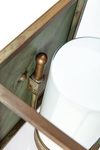 Cubic large wall lamp in antique brass lantern. Moretti Luce. 