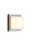 Ice Cubic square outdoor wall lamp in antique brass. Moretti Luce. 