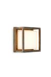 Ice Cubic outdoor wall lamp with nickel frame. Moretti Luce. 