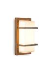 Ice Cubic rectangular outdoor wall lamp, nickel finish. Moretti Luce. 