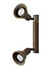 Adjustable spot in aged patinated brass - Double model. Moretti Luce. 