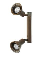 Adjustable spot in aged patinated brass - Double model. Moretti Luce. 