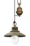 Aged brass up and down pendant. Moretti Luce. 