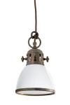 American vintage pendant in white glass. Moretti Luce. 