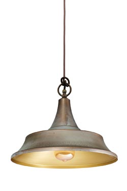 Atelier small flared bell pendant 32cm. Moretti Luce. 