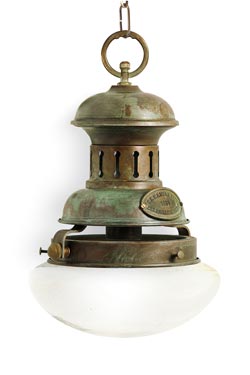 Galeone pendant lamp oil lamp style. Moretti Luce. 