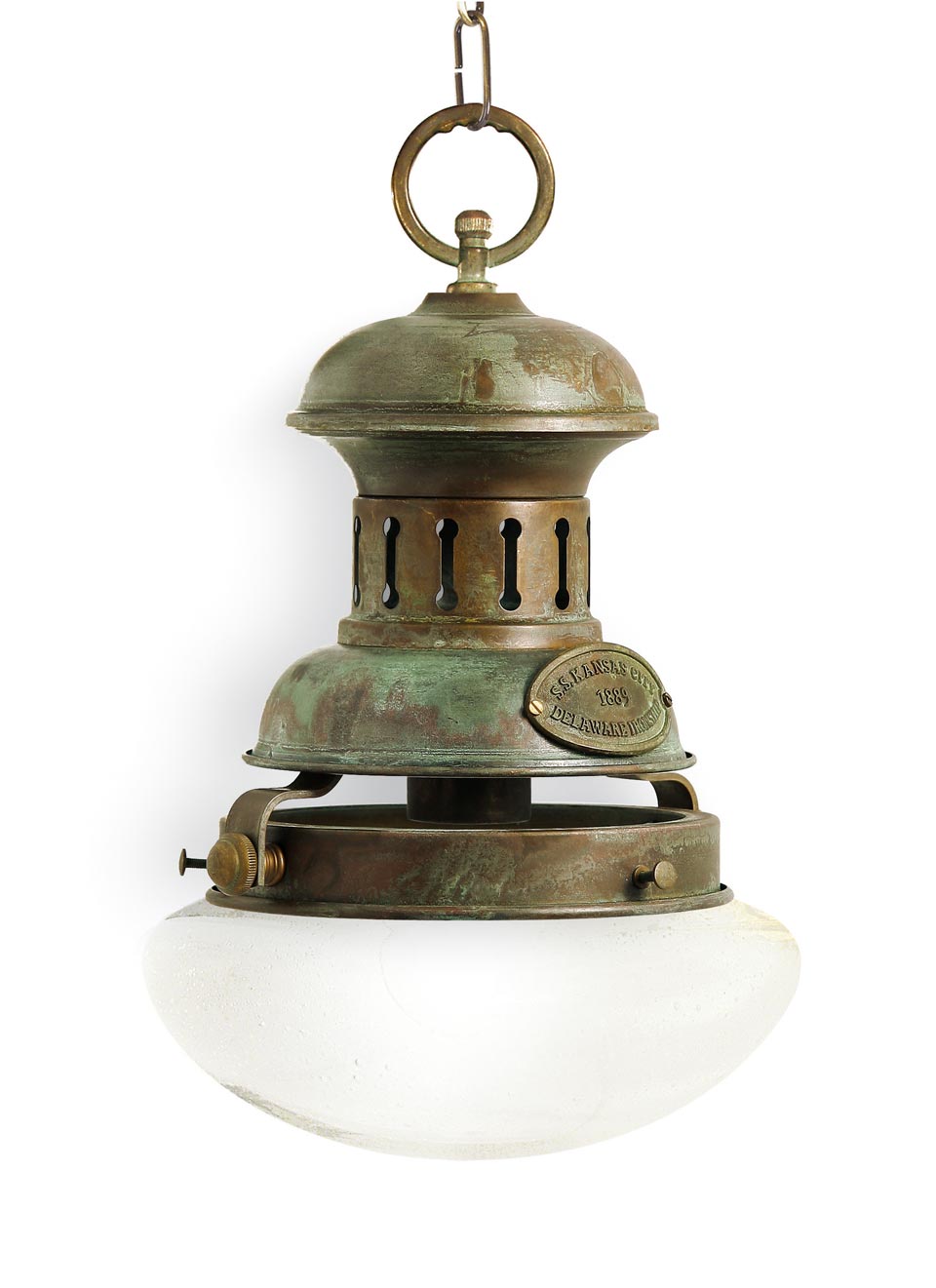 Galeone pendant lamp oil lamp style. Moretti Luce. 