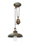 Samoa counterweight pendant in aged brass. Moretti Luce. 