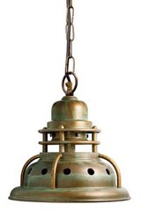 Taverna marine pendant light in aged brass. Moretti Luce. Taverna marine pendant light in aged brass. Moretti Luce.