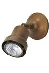 Antique brass directional spotlight. Moretti Luce. 