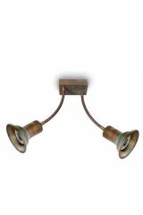 Genziana ceiling light 2 spots on flexible arms. Moretti Luce. 