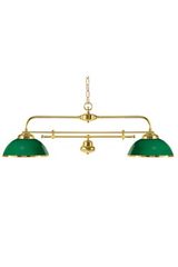 Suspension billard verte en laiton poli. Moretti Luce. Suspension billard verte en laiton poli. Moretti Luce.