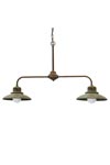 Suspension double en laiton vieilli. Moretti Luce. 