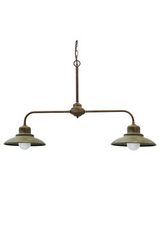 Suspension double en laiton vieilli. Moretti Luce. Suspension double en laiton vieilli. Moretti Luce.