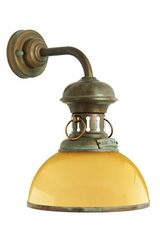 Bahia yellow navy style wall lamp. Moretti Luce. 