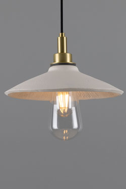 Pyrus conical ceramic bathroom pendant light. Mullan. 