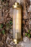 Retro bathroom wall light in gold cylinder and glass Louise. Mullan. 