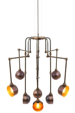 Lustre San Jose en laiton antique. Mullan. 