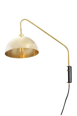 Harrison applique sur grand bras orientable en laiton poli. Mullan. 